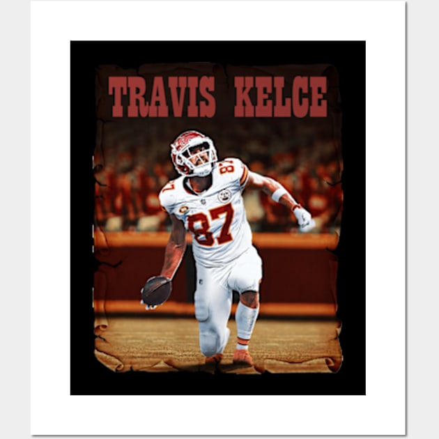 Travis Kelce vintage  style Wall Art by unknow user